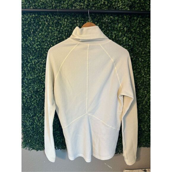 Kuhl White Turtleneck Long Sleeve Shirt Waffle Knit Thermal Solid Size Medium Iv - Picture 5 of 6